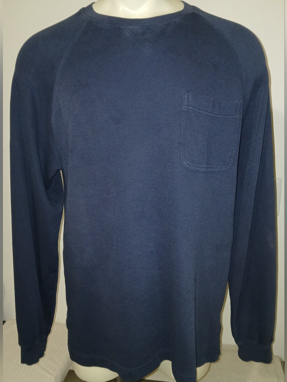 Duluth Trading Mens 100% Cotton Heavyweight Pullover Long Sleeve Pocket Shirt L